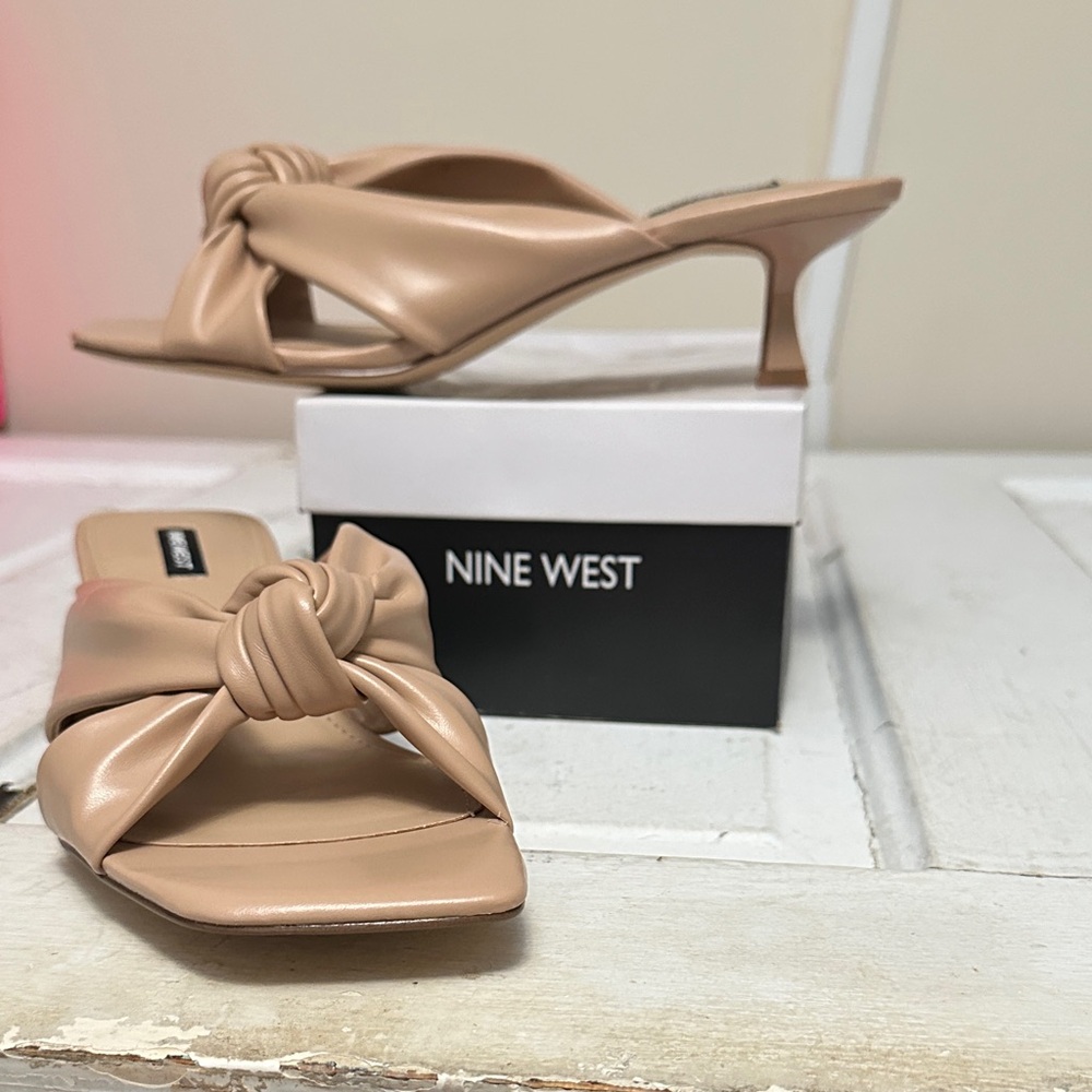 Nine West Women's Beige Knotted Heels